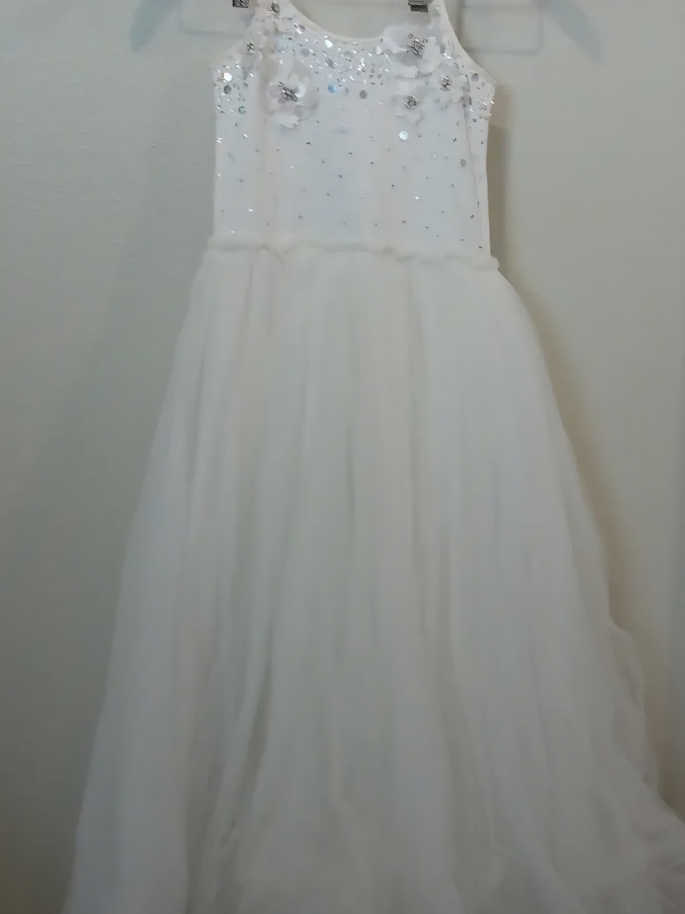 Tutu Du Monde White Sequin Tulle Gown, NWT    Flawless
